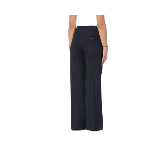 Pinstripe Wide-Leg Trousers
