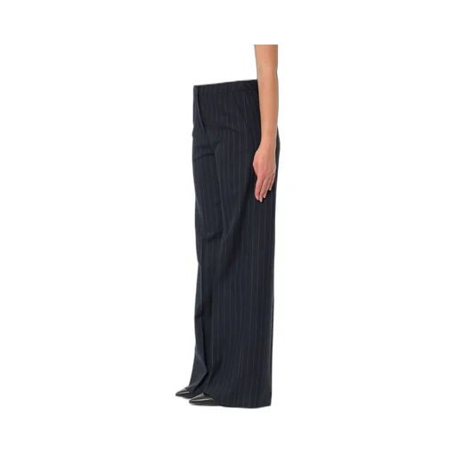 Pinstripe Wide-Leg Trousers