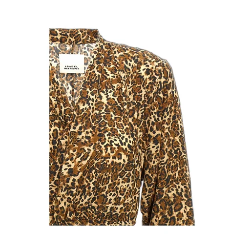 Leopard Print Wrap Dress