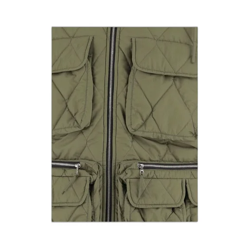 Quilted Vest With Hood