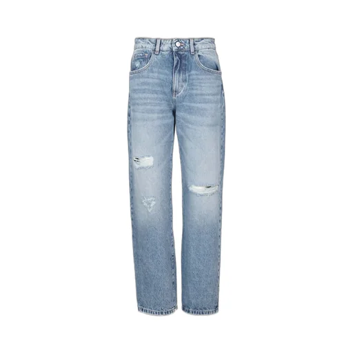 Distressed Straight Leg Jeans
