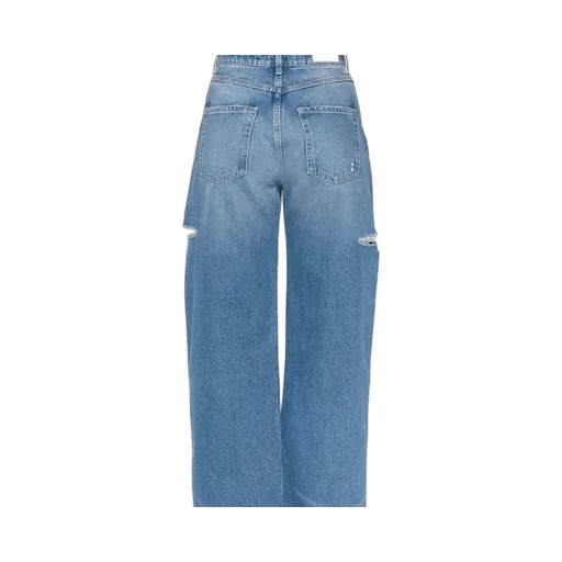 Wide-Leg Jeans With Cut-Outs