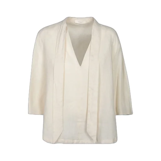 V-Neck Blouse With Tie Detail