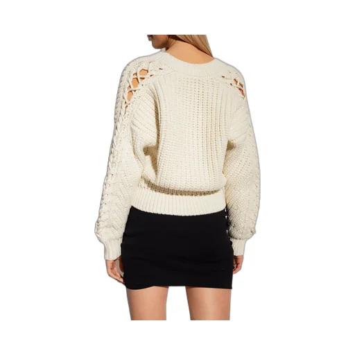 V-Neck Ribbed Knit Sweater