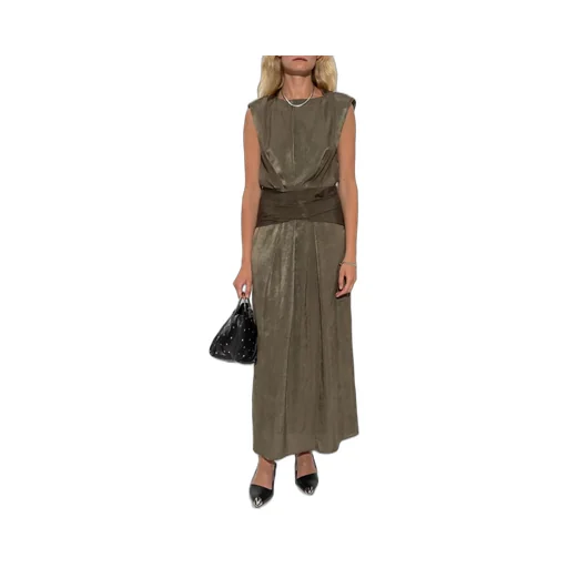 Sleeveless Draped Maxi Dress