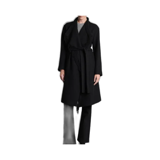 Belted Coat With Fringe