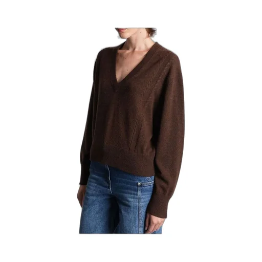 V-Neck Cable Knit Sweater
