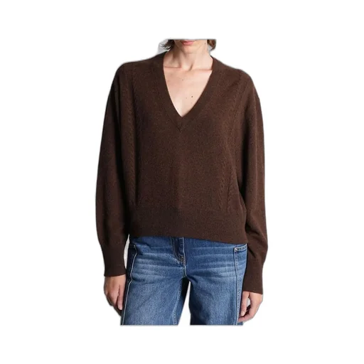 V-Neck Cable Knit Sweater
