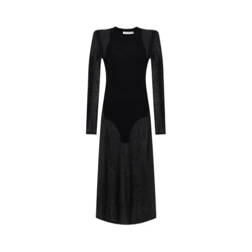 Long Sleeve Mesh Dress