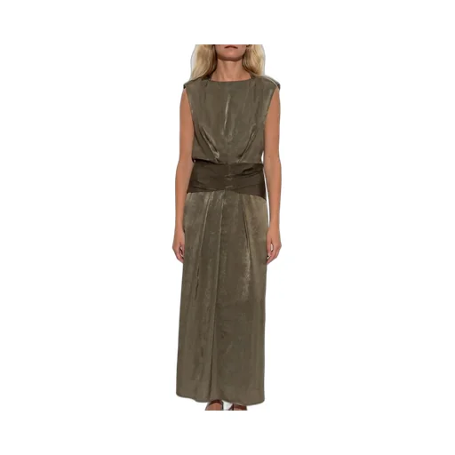 Sleeveless Draped Maxi Dress