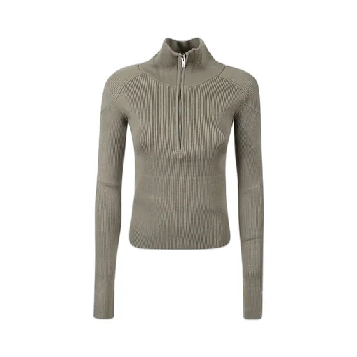 Ribbed Knit Half-Zip Sweater
