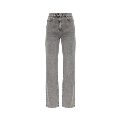 High-Waisted Straight-Leg Jeans