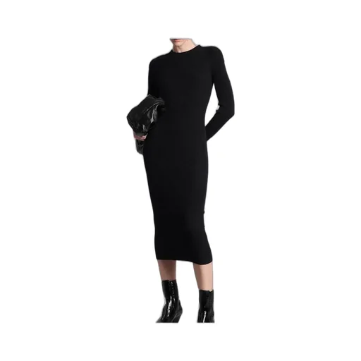 Ribbed Knit Midi Dress