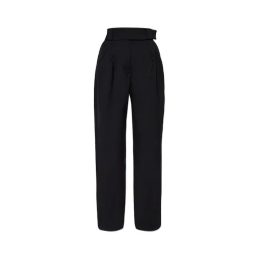 High-Waisted Pleated Trousers