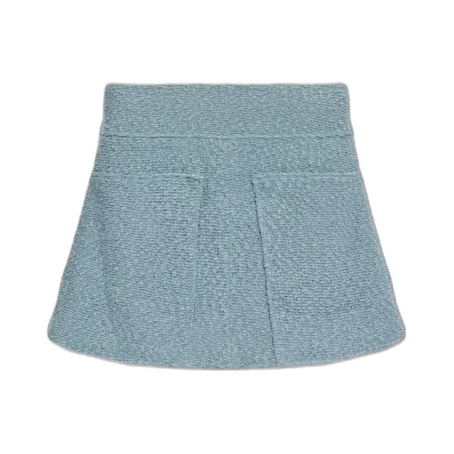 Textured A-Line Mini Skirt
