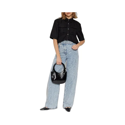 Textured Cropped Shirt