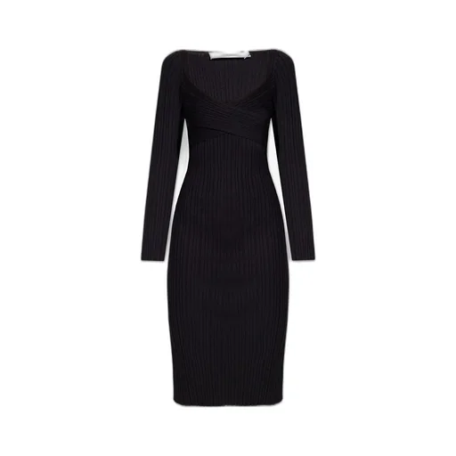 Ribbed Knit Midi Dress