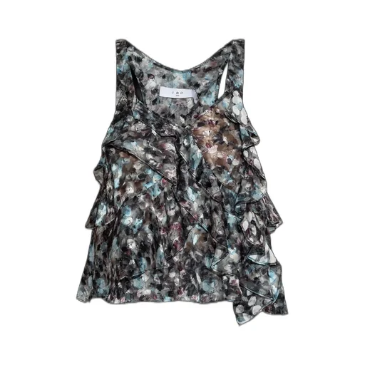 Ruffled Floral Print Top