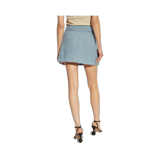 Textured A-Line Mini Skirt