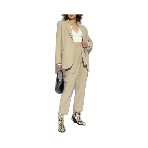High-Waisted Belted Trousers