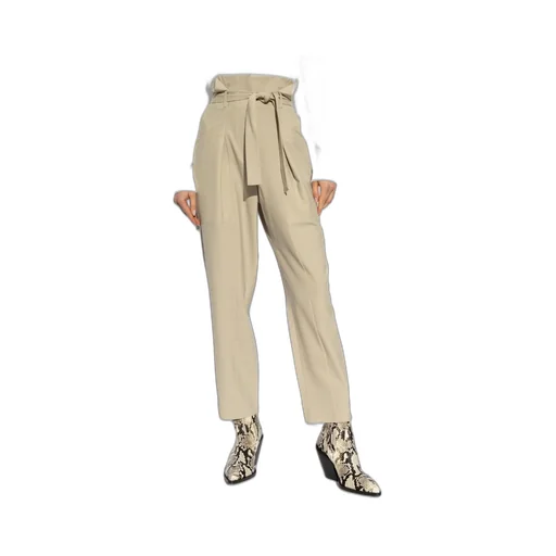 High-Waisted Belted Trousers