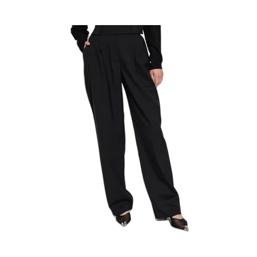High-Waisted Pleated Trousers