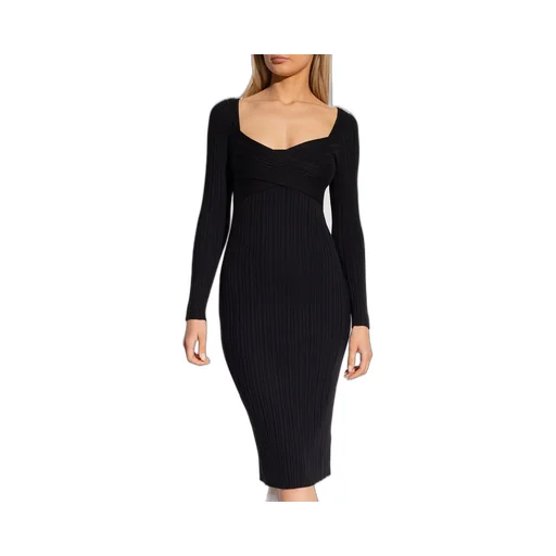 Ribbed Knit Midi Dress