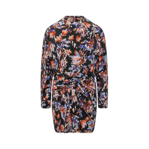 Floral Print Ruched Dress