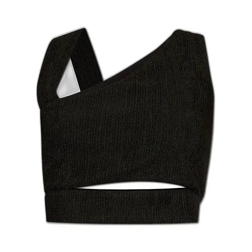 One-Shoulder Cutout Knit Top