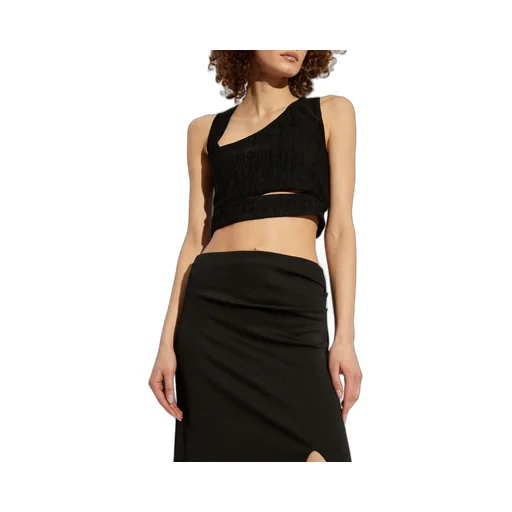 One-Shoulder Cutout Knit Top