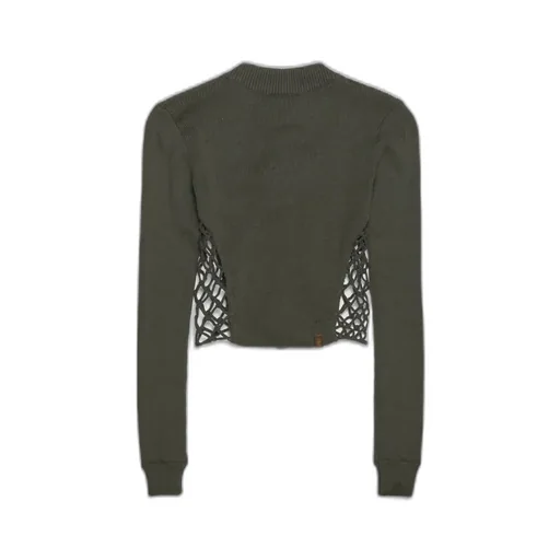 Cropped Cardigan With Cut-Outs