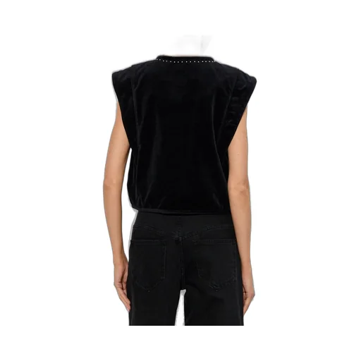 Embellished Velvet Vest