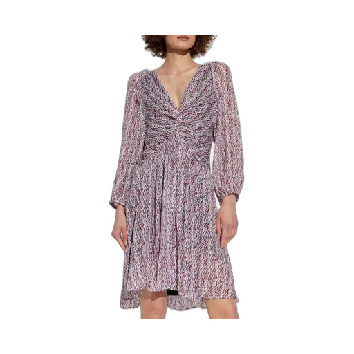 Ruched V-Neck Dress
