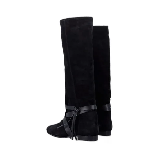 Knee-High Boots With Straps