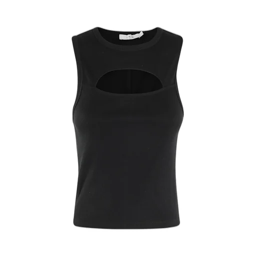 Ribbed Tank Top With Cutout