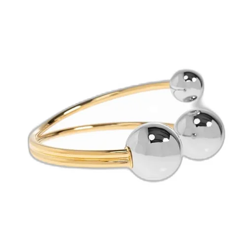 Cuff Bracelet With Spheres