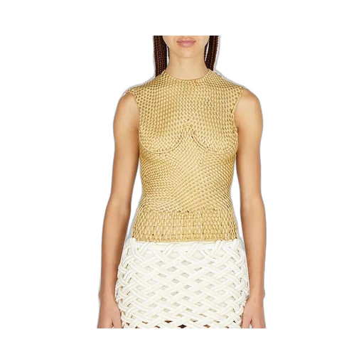 Woven Bustier Top