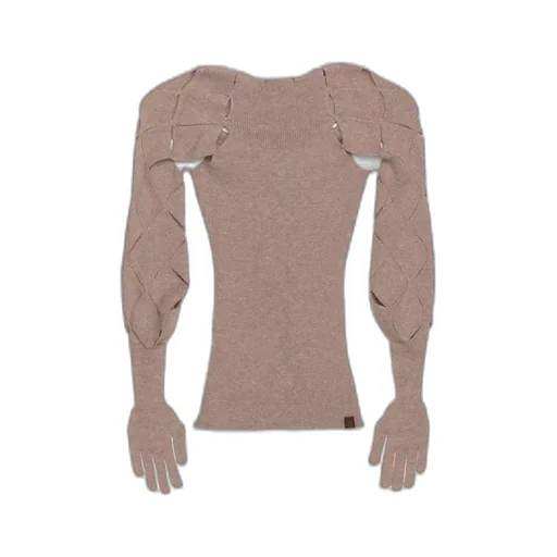 Knit Top With Integrated Gloves