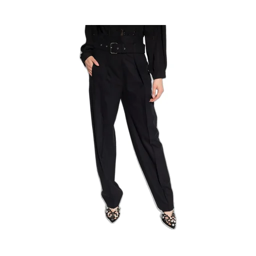High-Waisted Belted Trousers
