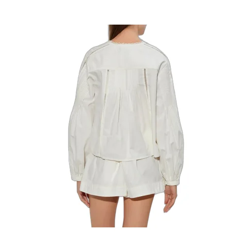 Ruffled Cotton Poplin Blouse