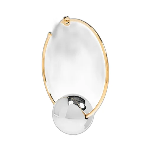 Hoop Earrings With Sphere Charm