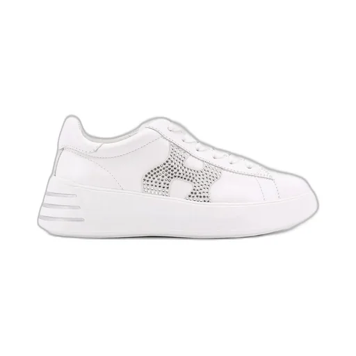 Low-Top Sneakers With Rhinestone H Logo