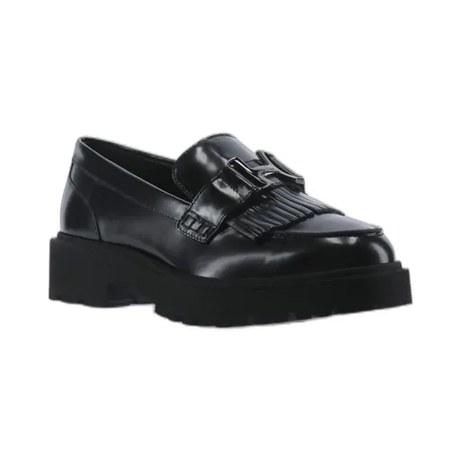 Loafers With Fringes And Platform Sole