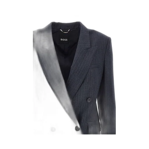 Double-Breasted Pinstripe Blazer