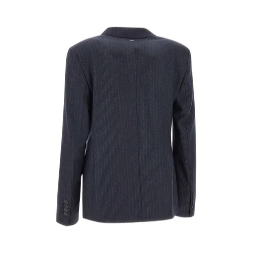 Double-Breasted Pinstripe Blazer