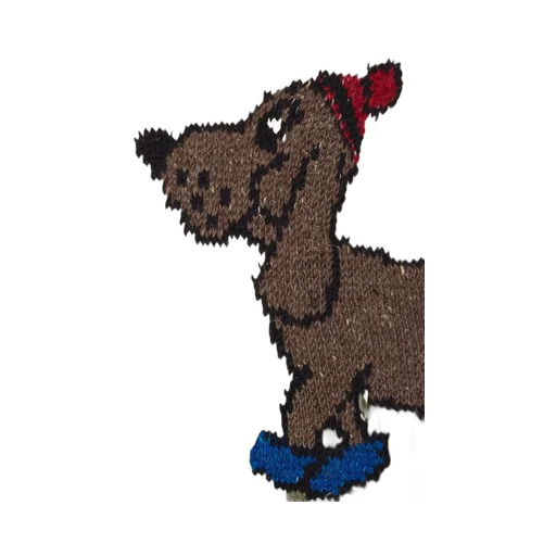 Wool Vest With Dog Motif
