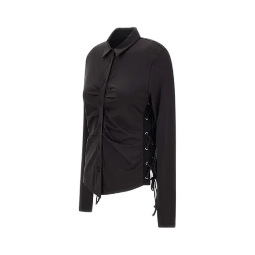Lace-Up Ruched Shirt