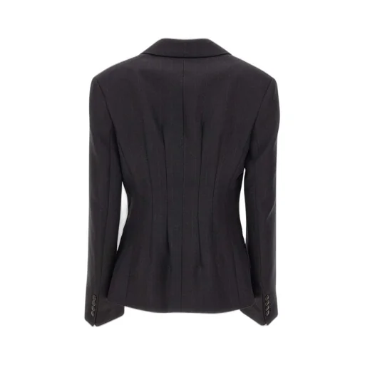 Pinstripe Double-Breasted Blazer