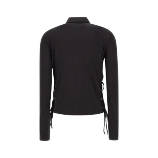 Lace-Up Ruched Shirt
