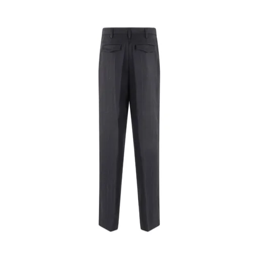 Pinstripe Wool Trousers
